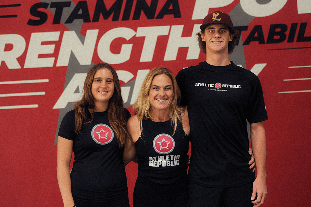 Andrea Rucke and student athletes